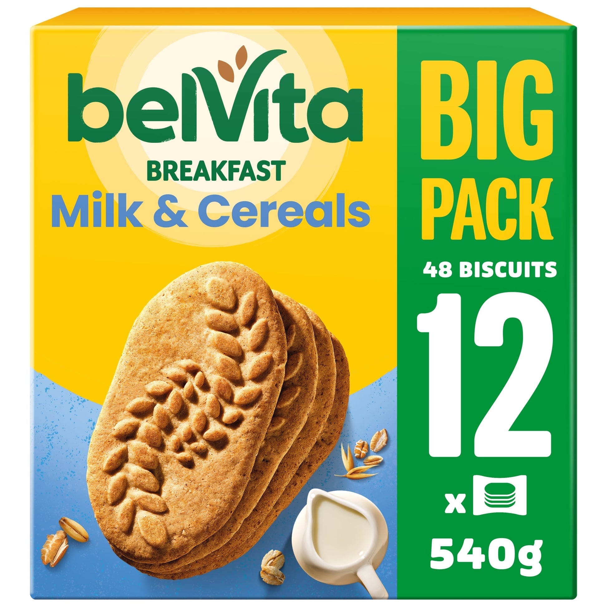 BelVita Breakfast Biscuits Milk & Cereals Snack Bars 12 Pack Multipack 540G — image 1
