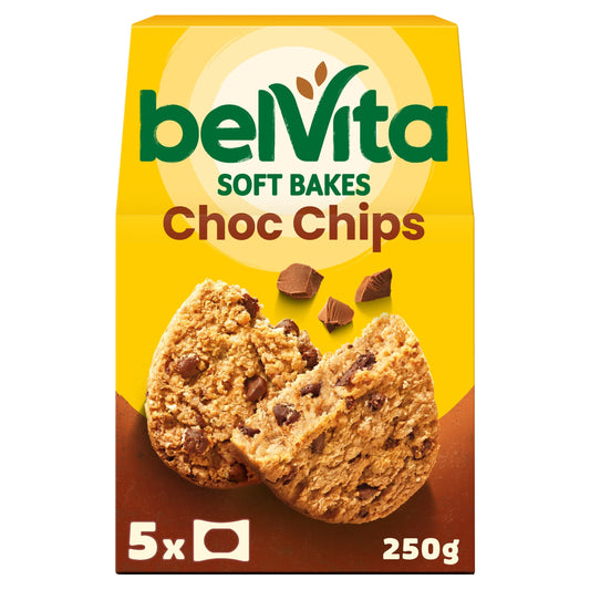 Belvita Breakfast Chocolate Chip Soft Bakes Cereal Snack Bars Pack 5 x 50g — image 1