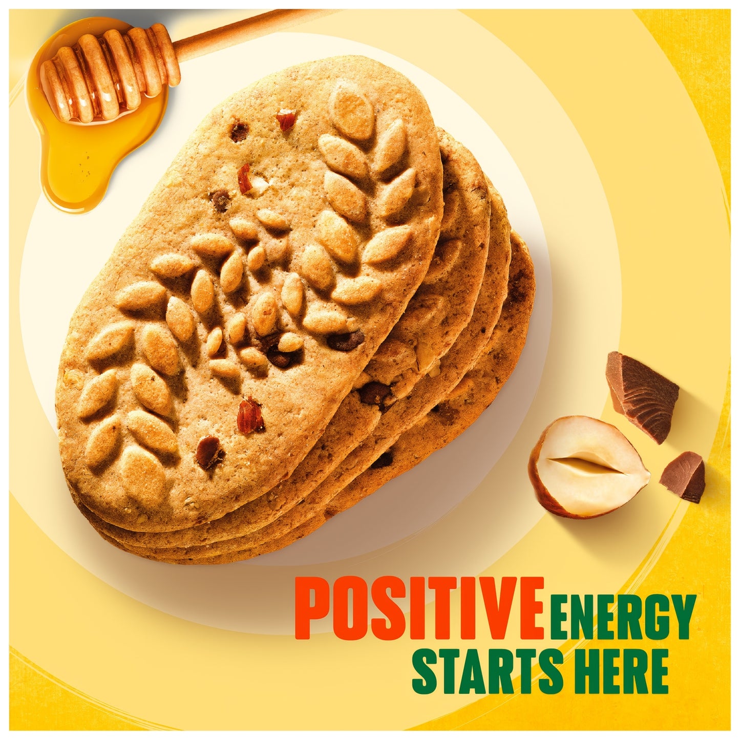 Belvita Breakfast Honey & Nut with Chocolate Chip Cereal Biscuit Snack Bars Pack 5 x 45g — image 2