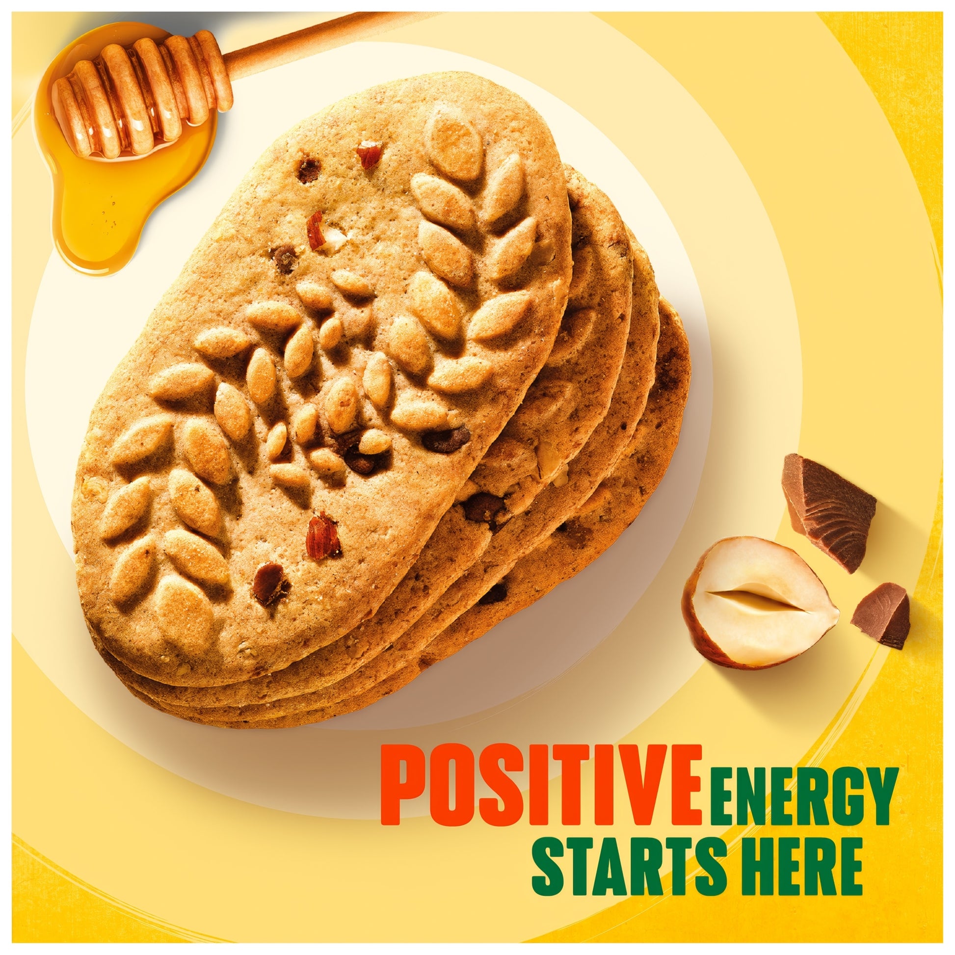 Belvita Breakfast Honey & Nut with Chocolate Chip Cereal Biscuit Snack Bars Pack 5 x 45g — image 2