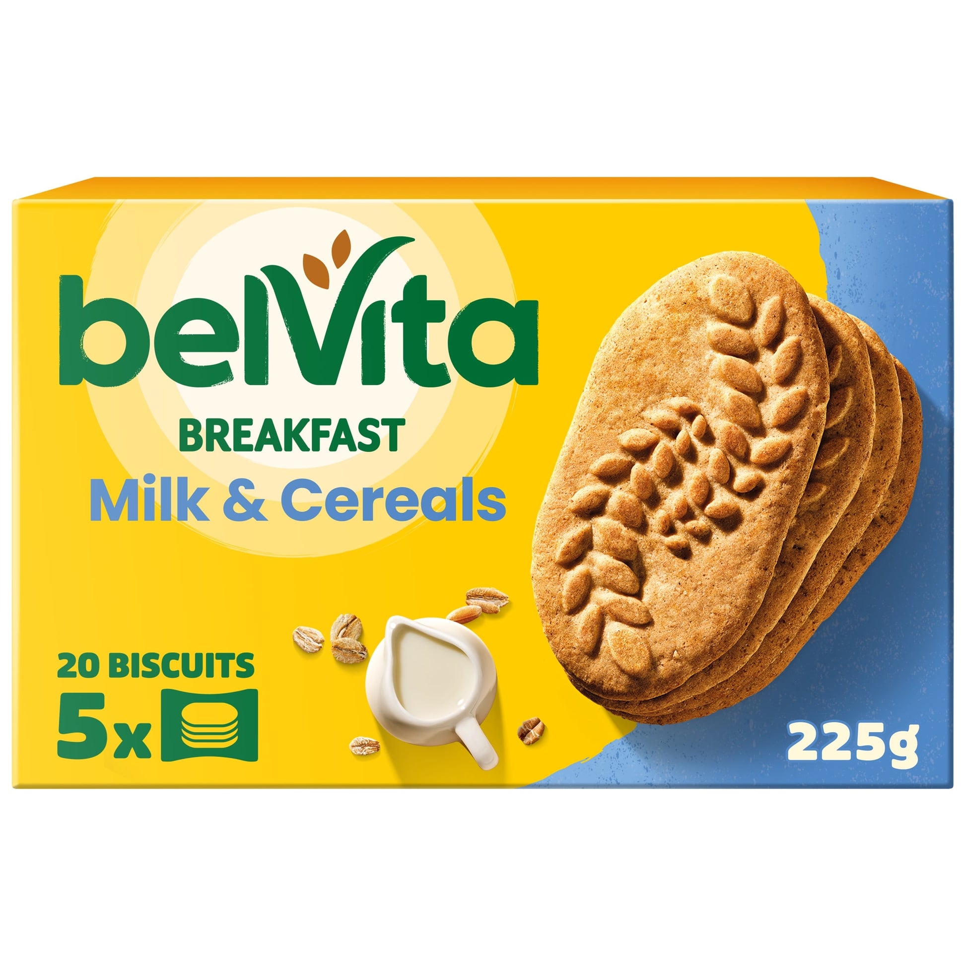 Belvita Breakfast Milk & Cereal Biscuit Snack Bars Pack 5 x 45g — image 1