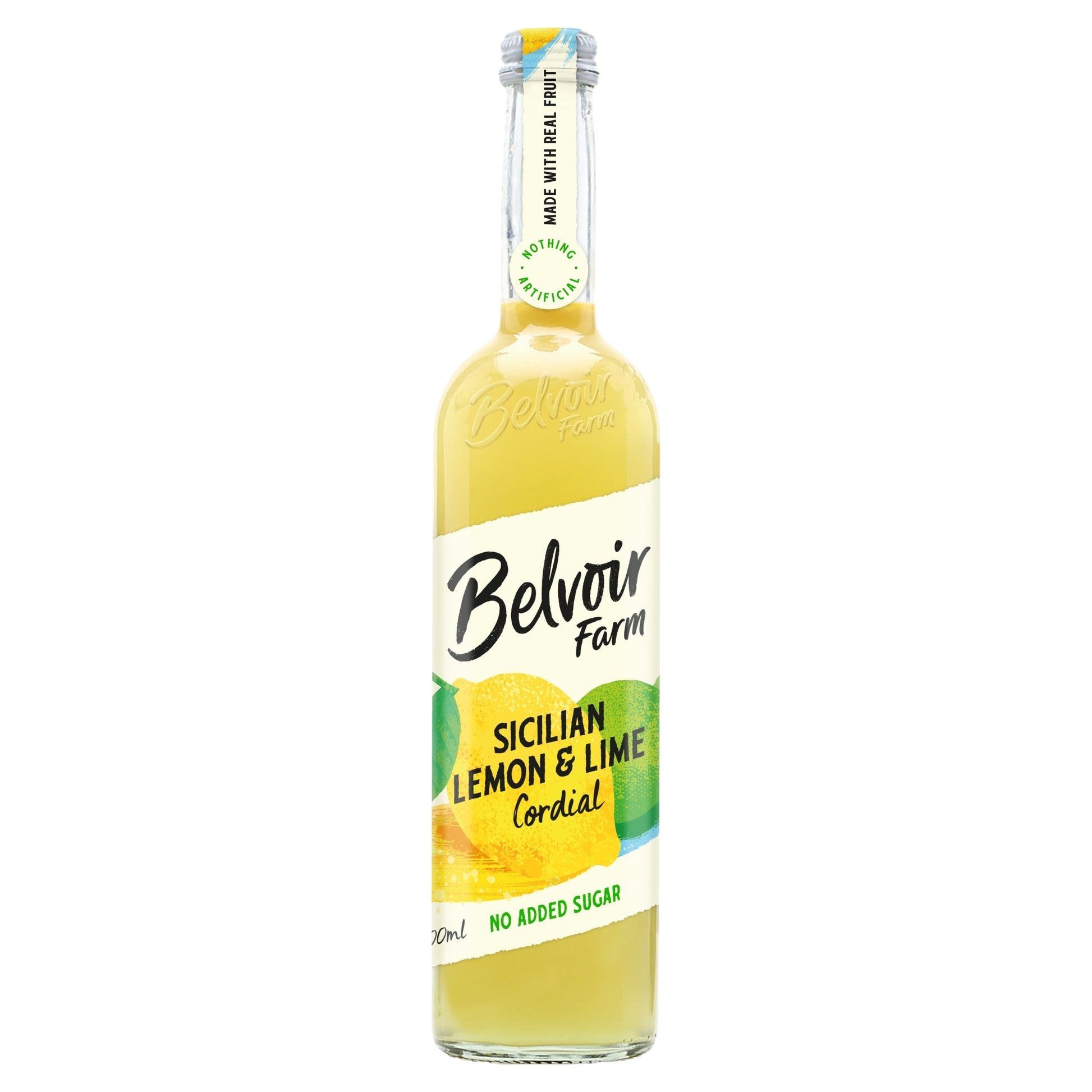 Belvoir Farm No Added Sugar Sicilian Lemon & Lime Cordial 500ml — image 1
