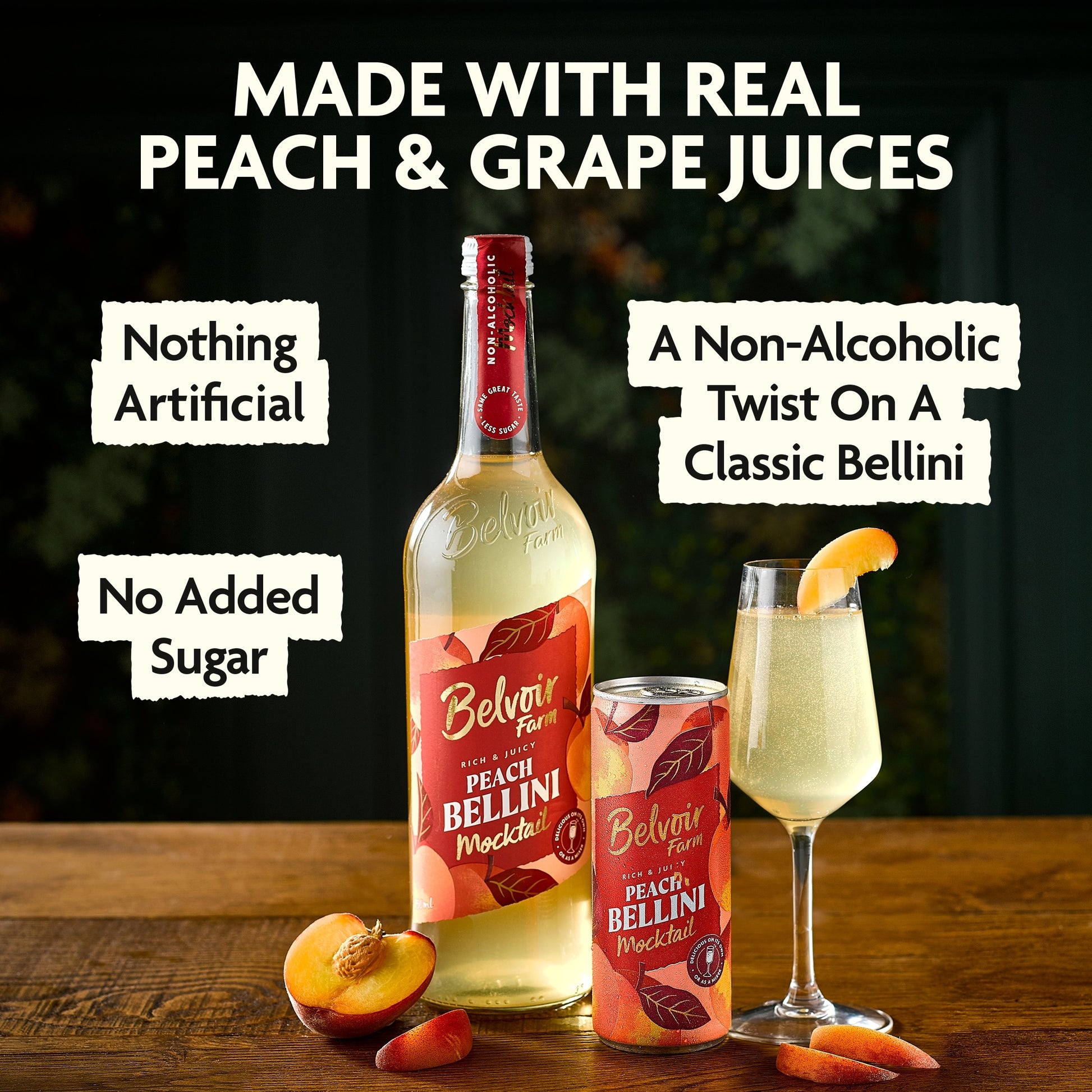 Belvoir Farm Non-Alcoholic Peach Bellini 250ml — image 2