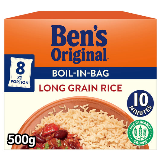 Ben's Original Boil in Bag Long Grain Rice 8 x 62.5g — image 1