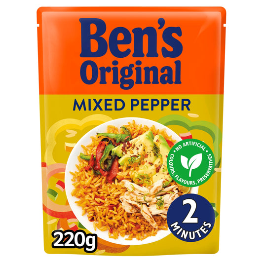 Ben's Original Mixed Pepper Microwave Rice 220g — image 1