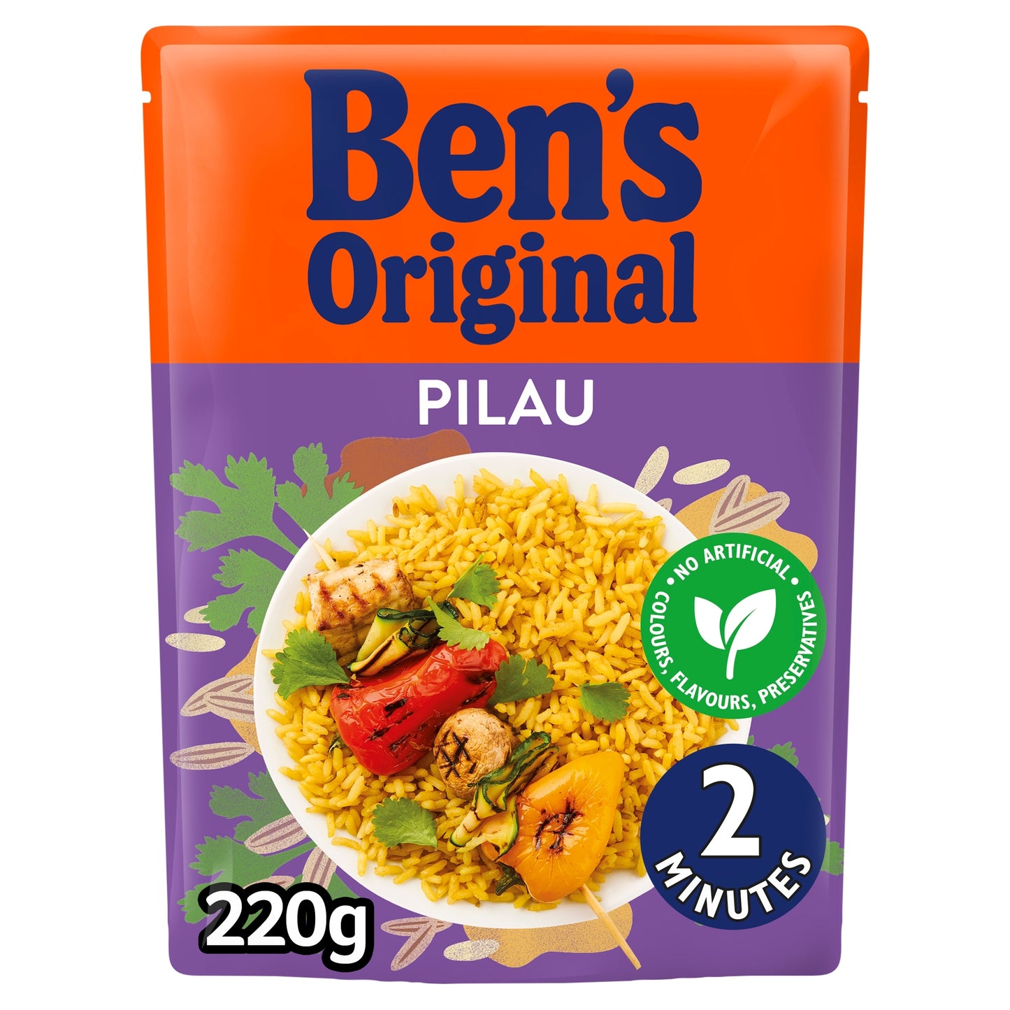 Ben's Original Pilau Microwave Rice 220g — image 1