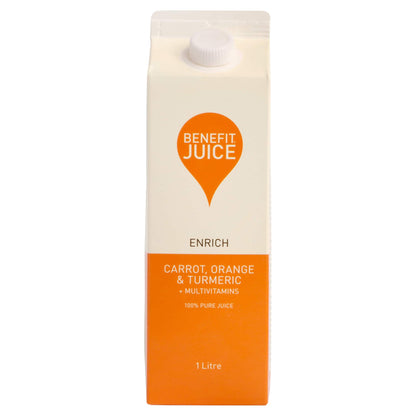 Benefit 100% Pure Juice Carrot, Orange & Turmeric + Multivitamins 1 Litre — image 1