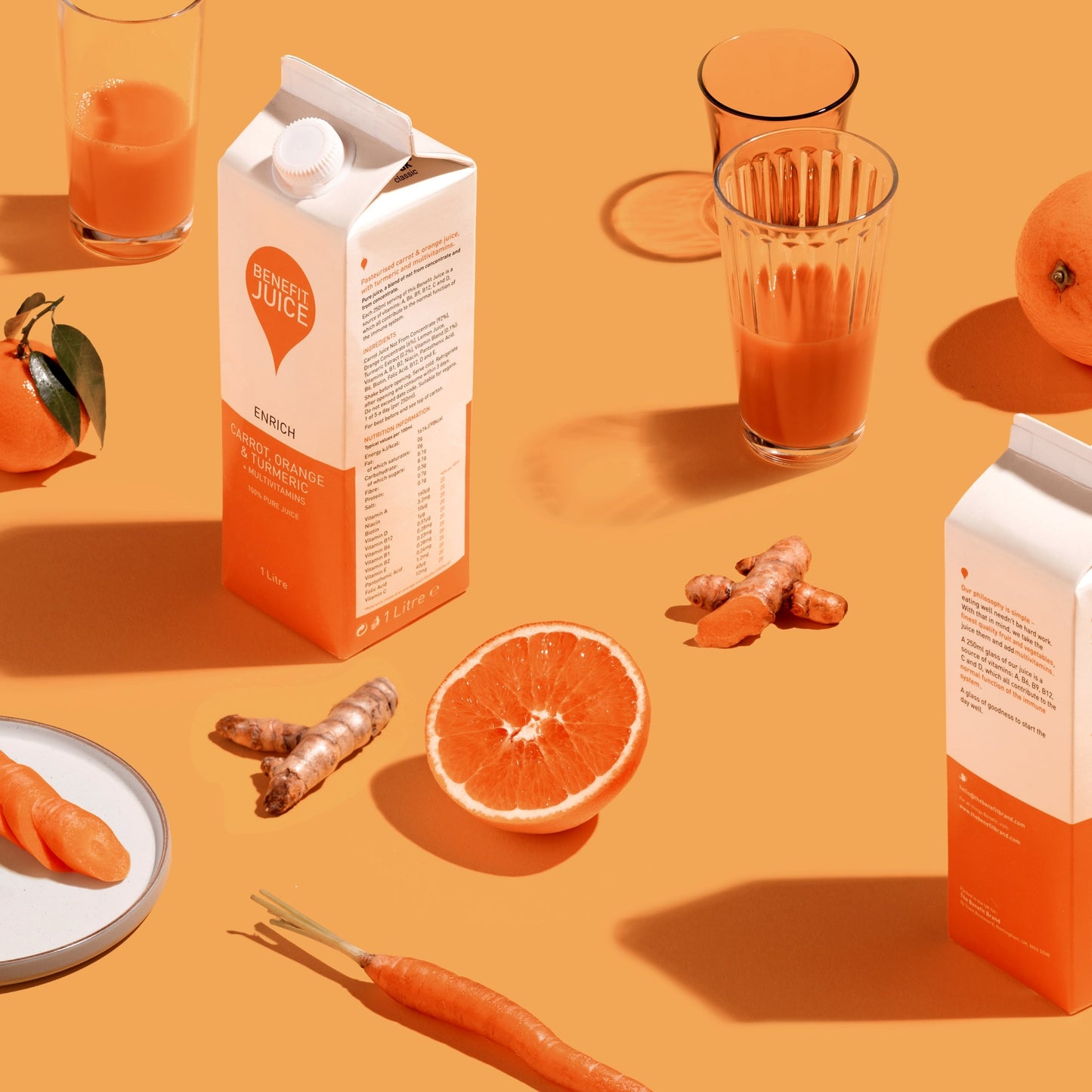 Benefit 100% Pure Juice Carrot, Orange & Turmeric + Multivitamins 1 Litre — image 2