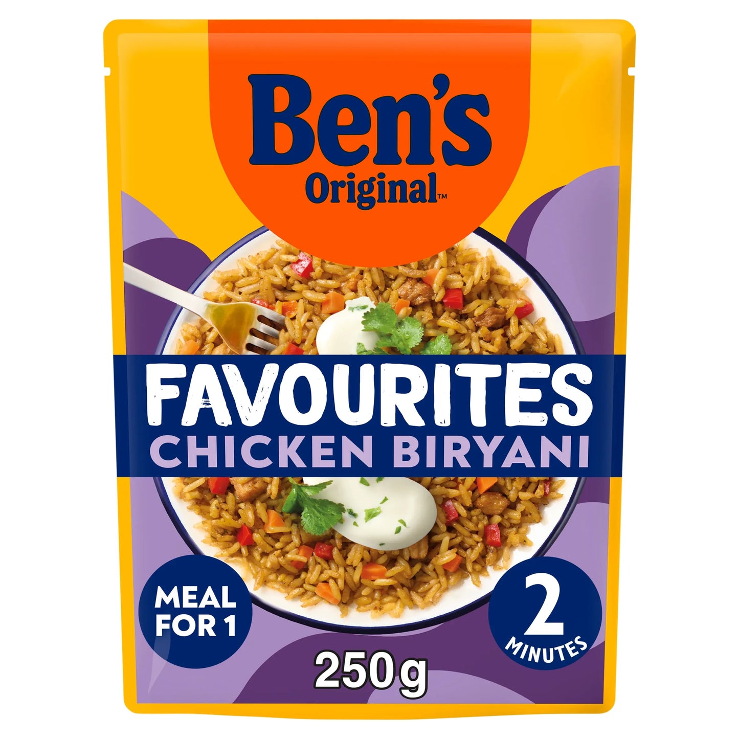 bens original favourites biryani chicken and vegetable microwave rice meal 250g 1 250g pack