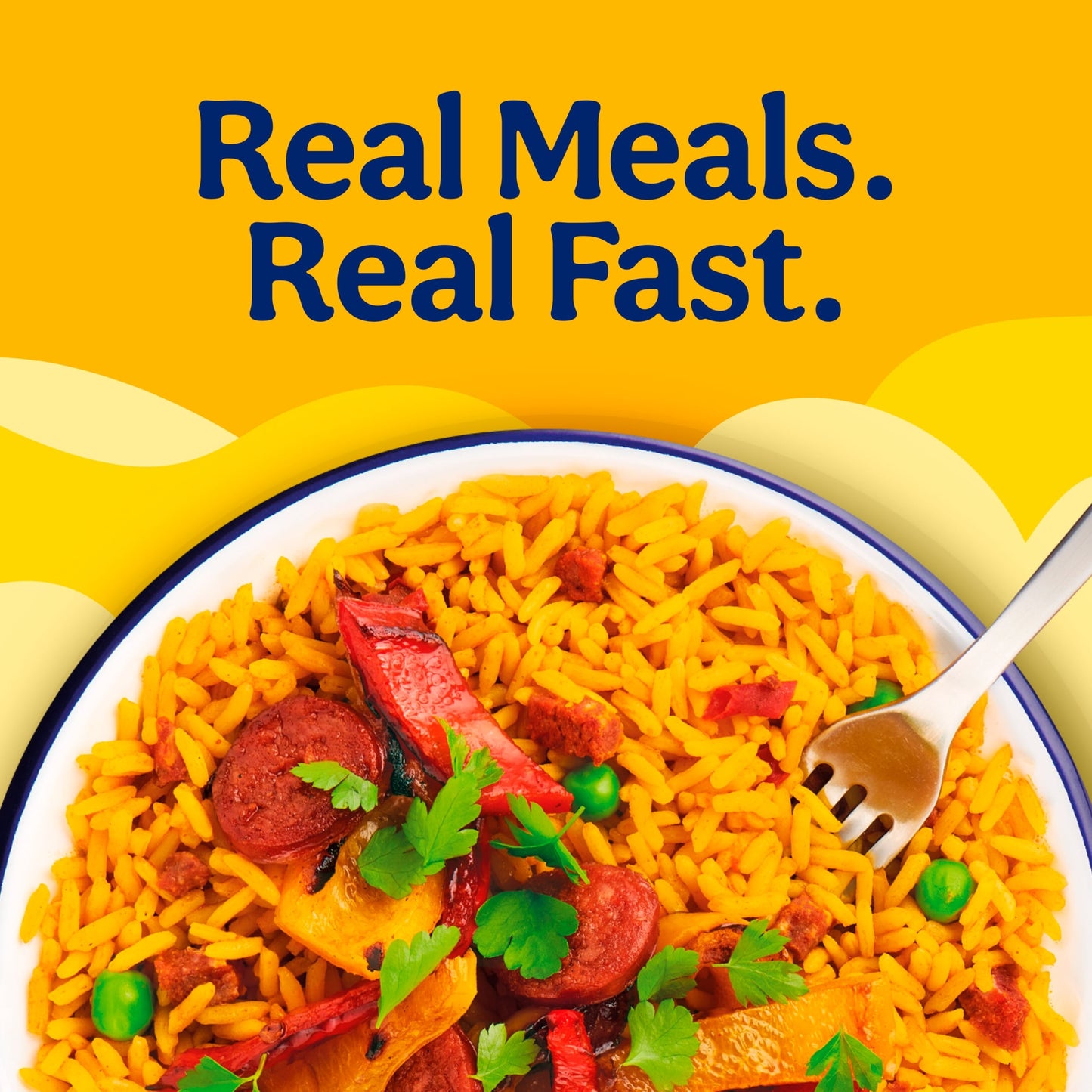 Bens Original Favourites Paella Chorizo and Vegetable Microwave Rice Instant Meal 250g — image 2
