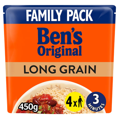 Bens Original Long Grain Microwave Rice Family Pack 450g — image 1