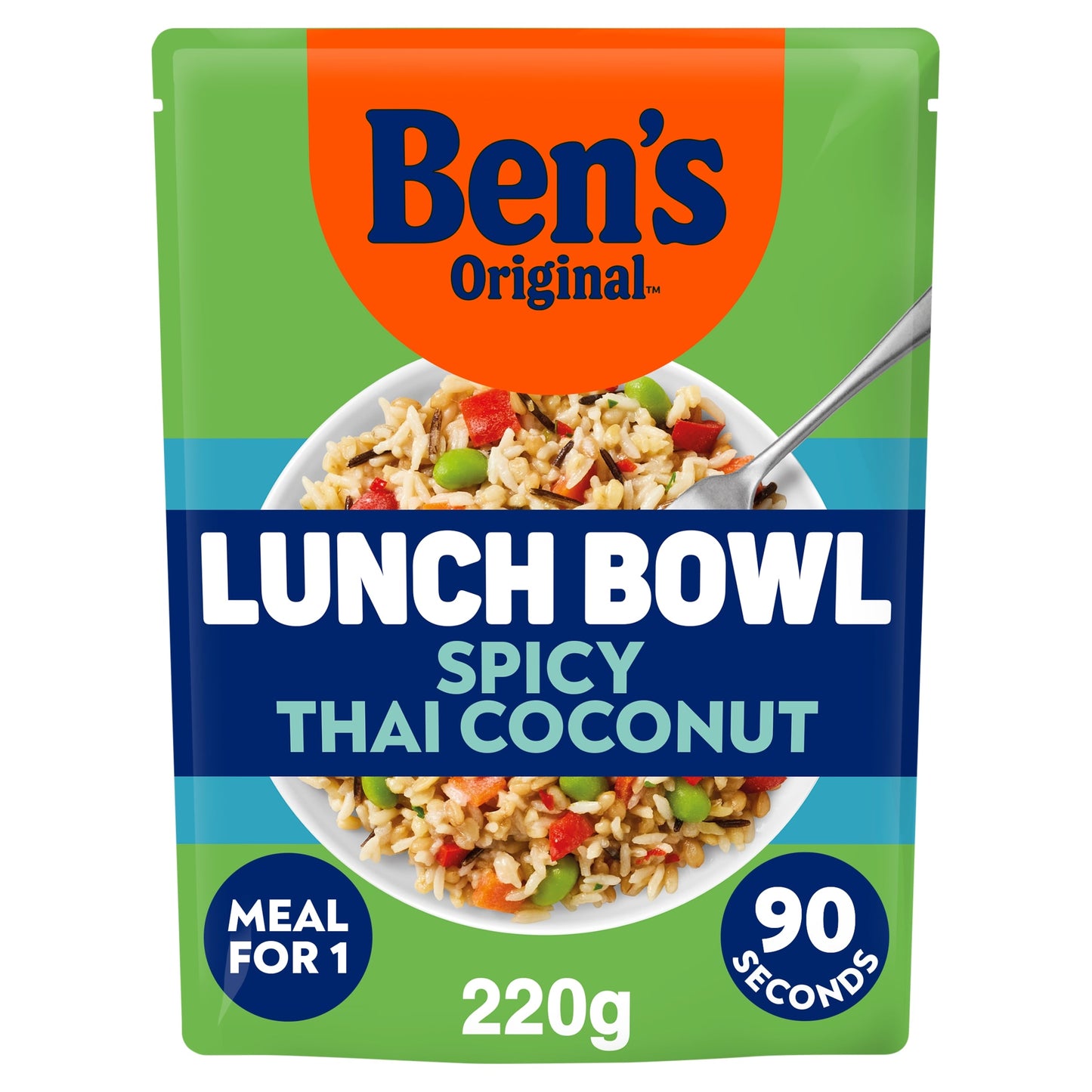 Bens Original Lunch Bowl Spicy Thai Coconut Microwave Grains and Rice Instant Meal 220g — image 1