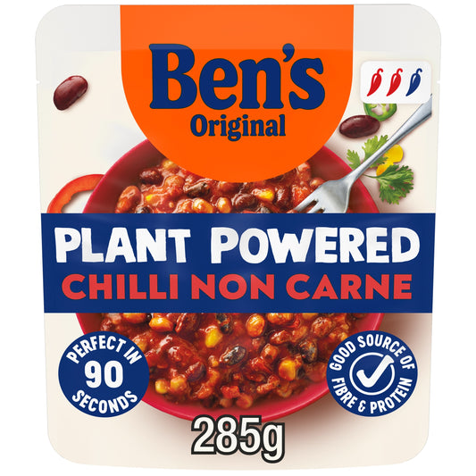 Bens Original Plant Powered Bean Chilli Non Carne Vegan Ready Meal 285g — image 1
