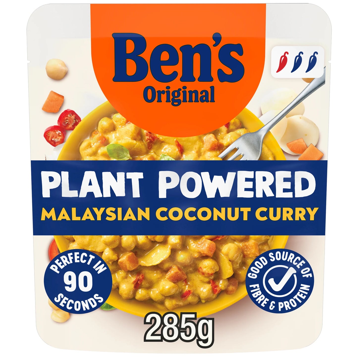 Bens Original Plant Powered Malaysian Coconut Curry Ready Meal 285g — image 1