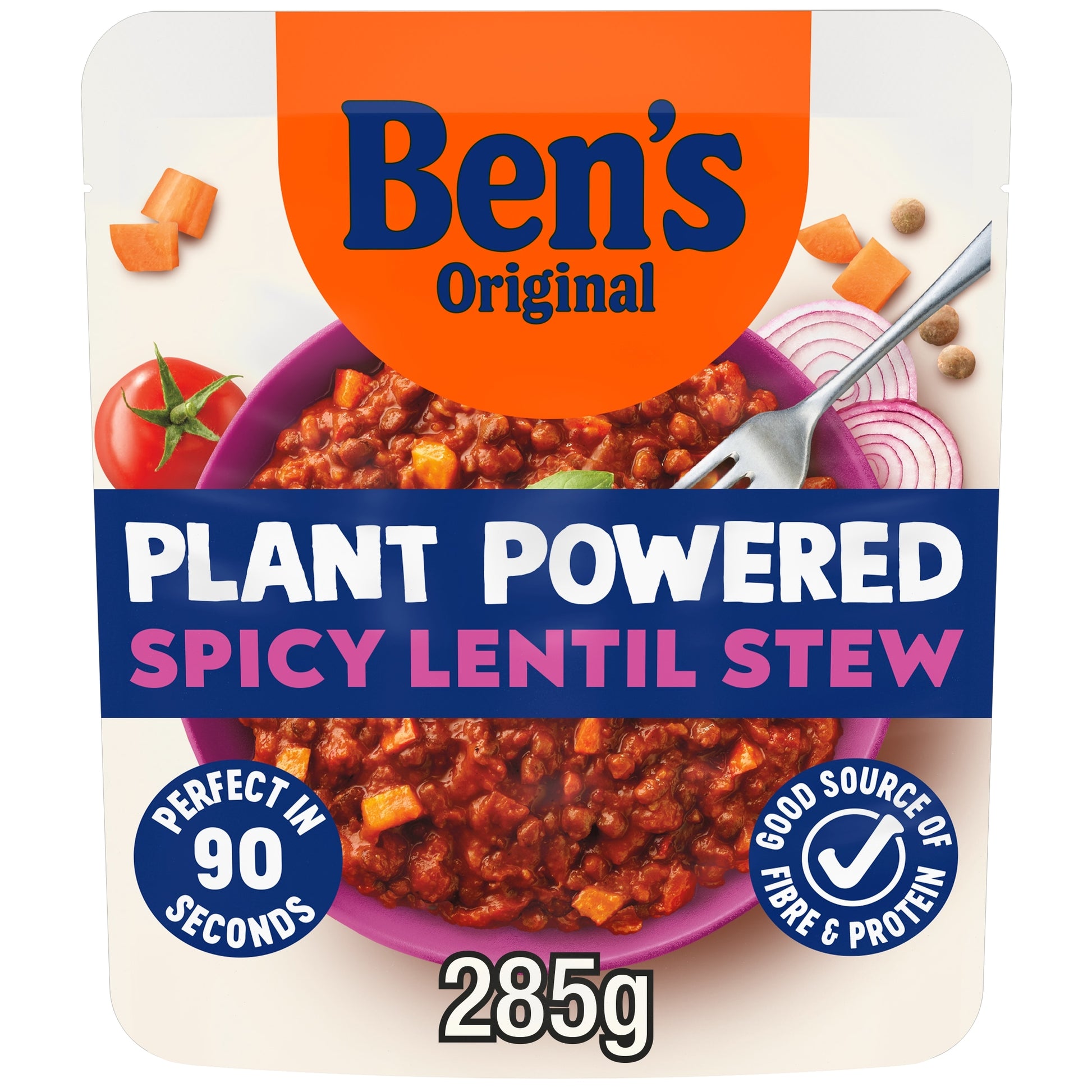 Bens Original Plant Powered Spicy Lentil Stew Vegan Ready Meal 285g — image 1