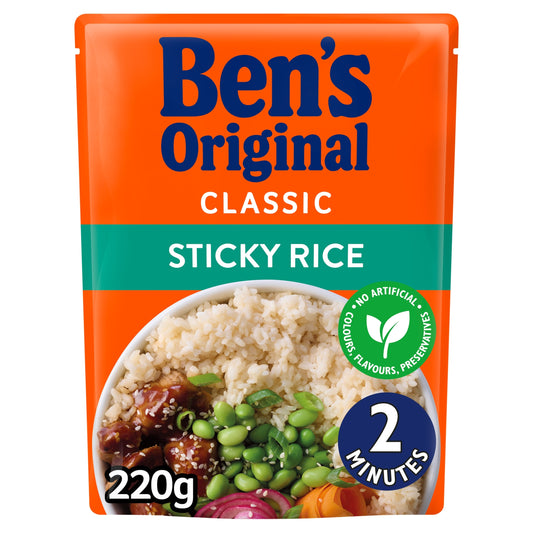 Bens Original Sticky Rice Microwave Rice 220g — image 1