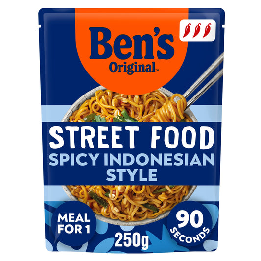Bens Original Street Food Indonesian Spicy Microwave Instant Noodles Ready Meal 250g — image 1