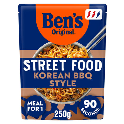 Bens Original Street Food Korean BBQ Microwave Instant Noodles Ready Meal 250g — image 1