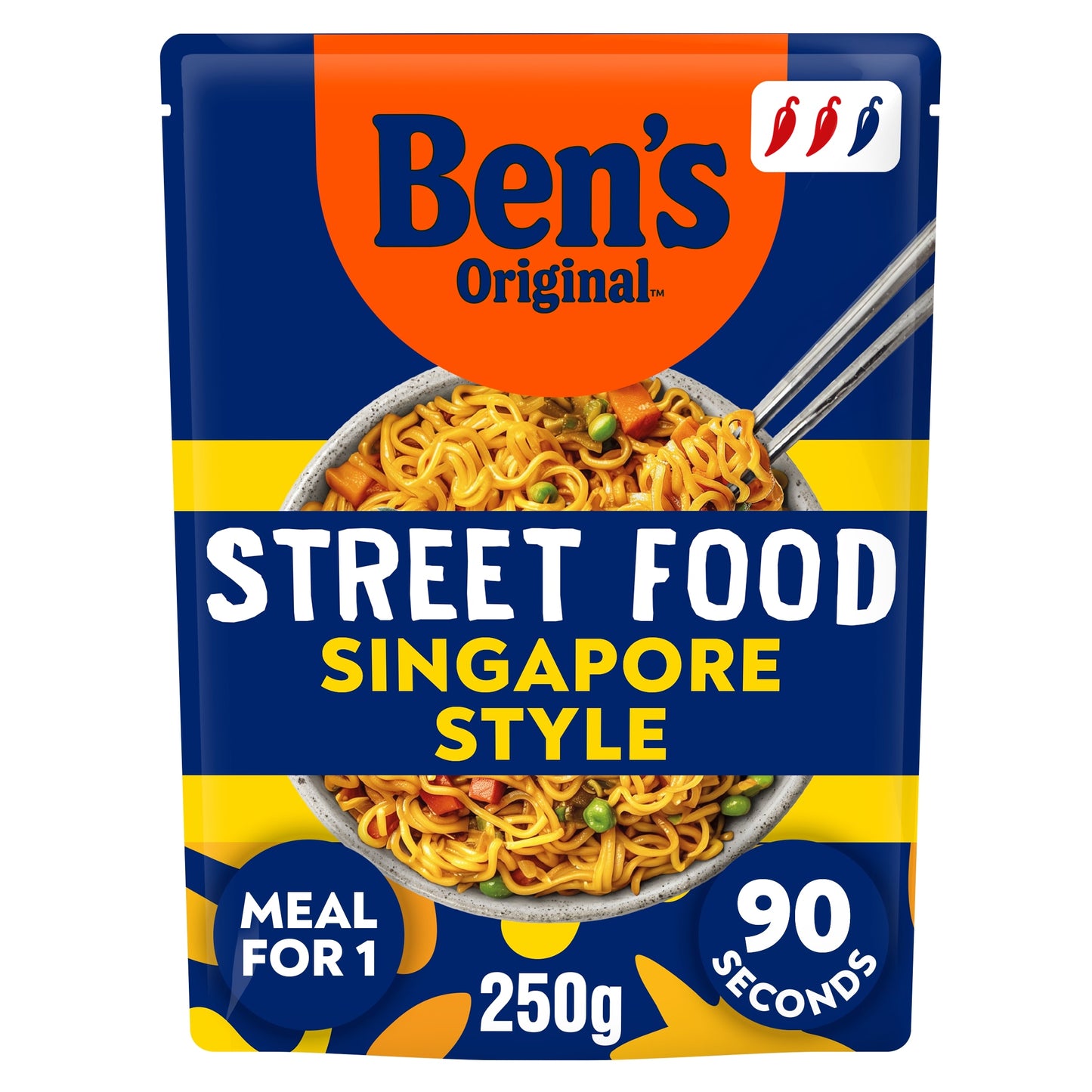 Bens Original Street Food Singapore Microwave Instant Noodles Ready Meal 250g — image 1