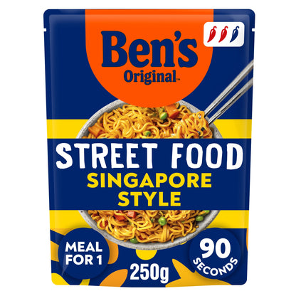 Bens Original Street Food Singapore Microwave Instant Noodles Ready Meal 250g — image 1