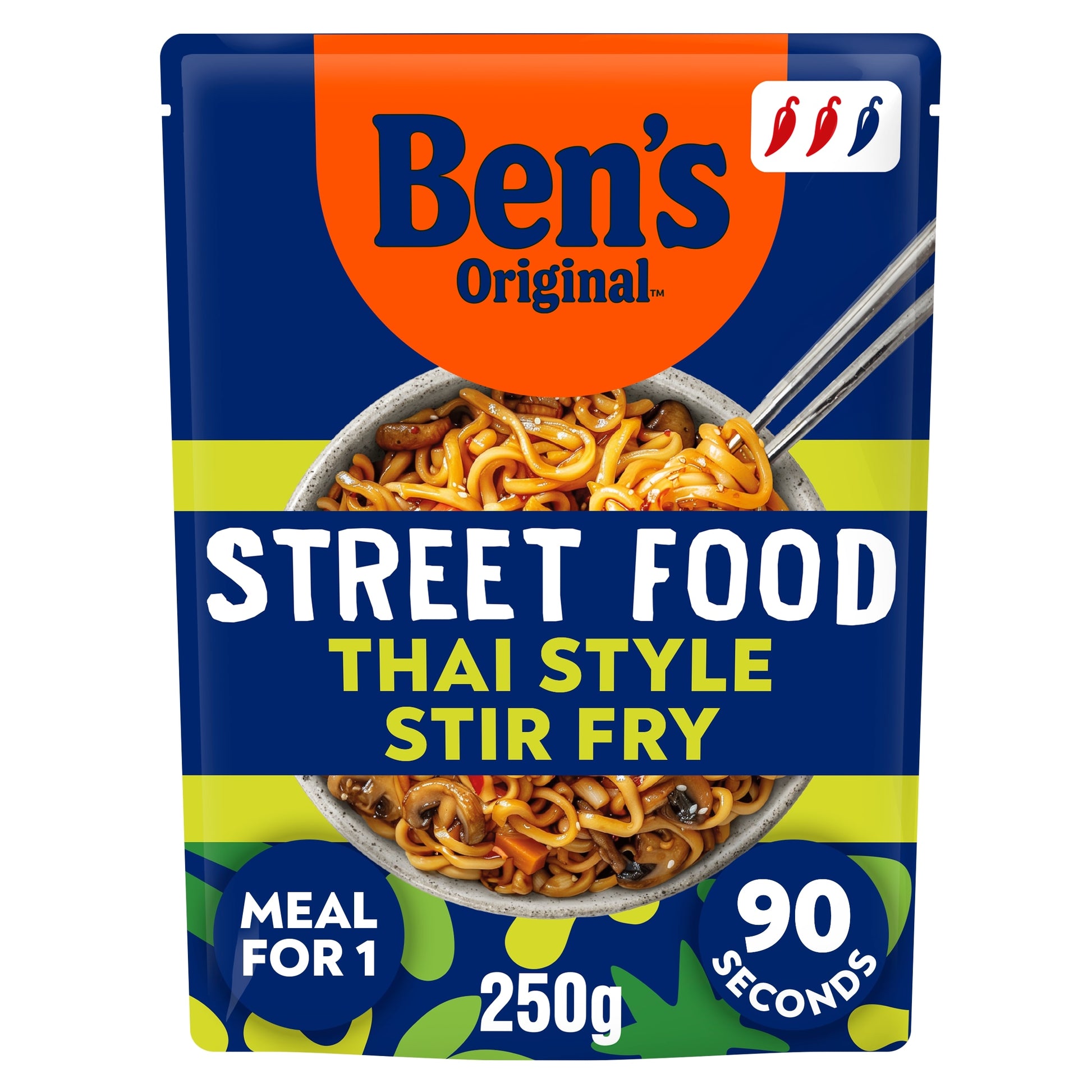 Bens Original Street Food Thai Stir Fry Microwave Instant Noodles Ready Meal 250g — image 1