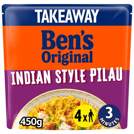 Bens Original Takeaway Indian Style Pilau Microwave Rice 450g — image 1