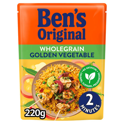 Bens Original Wholegrain Golden Vegetable Microwave Rice 220g — image 1