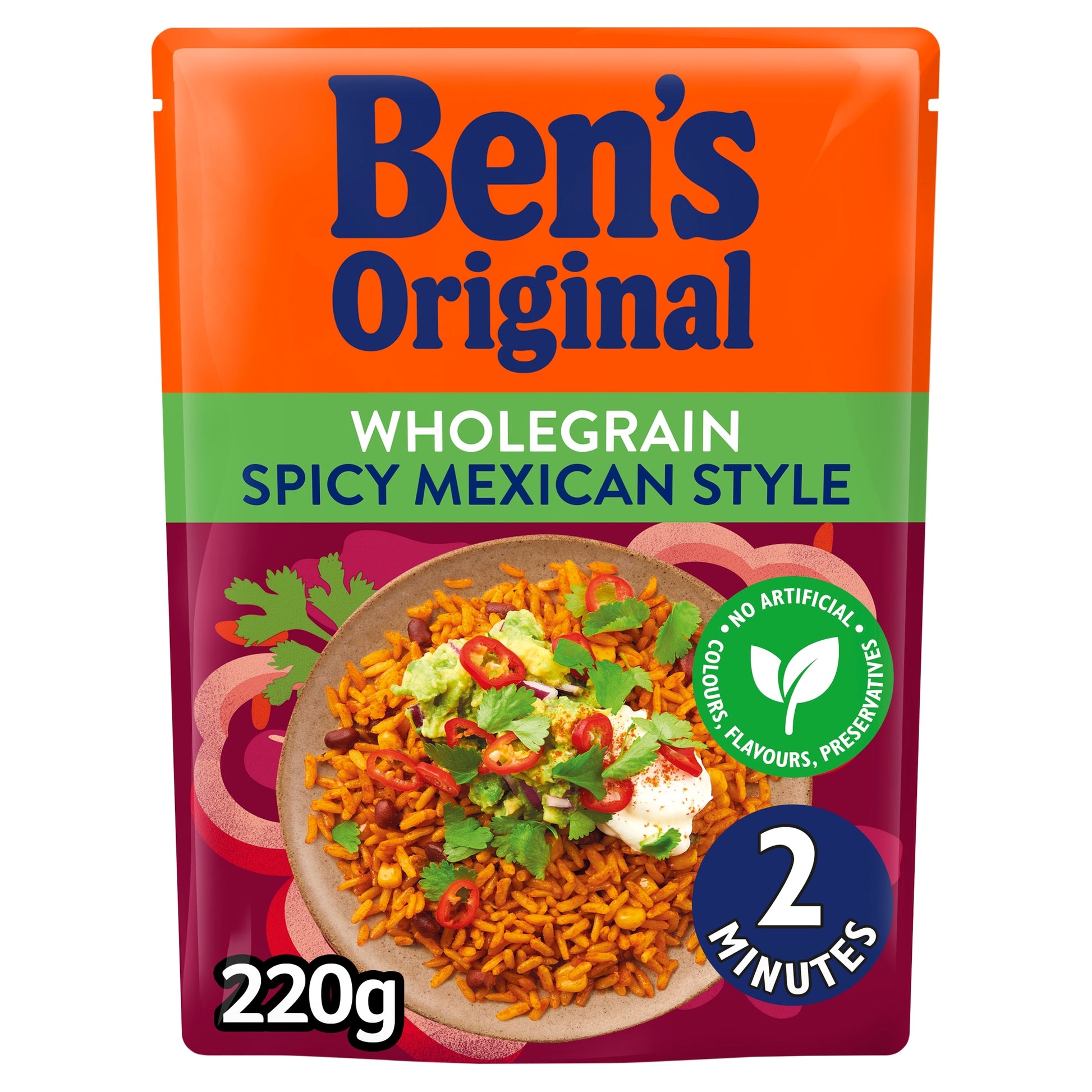 Bens Original Wholegrain Spicy Mexican Microwave Rice 220g — image 1