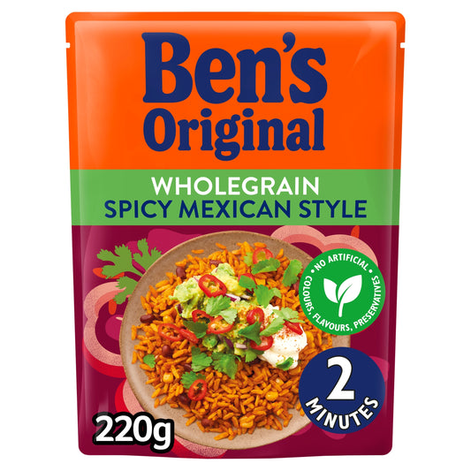 Bens Original Wholegrain Spicy Mexican Microwave Rice 220g — image 1