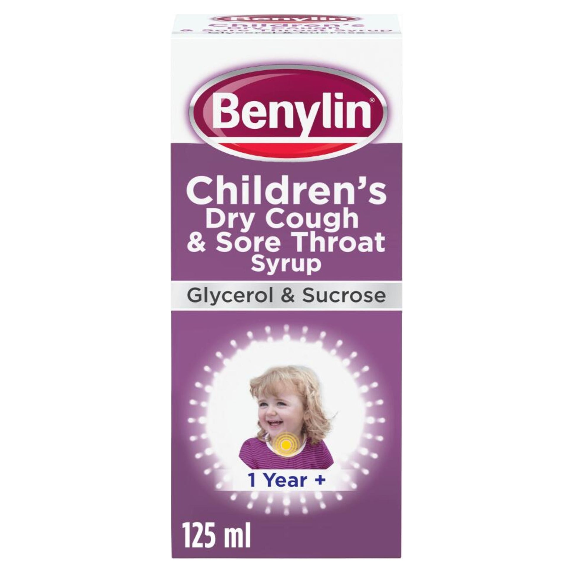Benylin Children's Dry Cough and Sore Throat Syrup 125ml — image 1