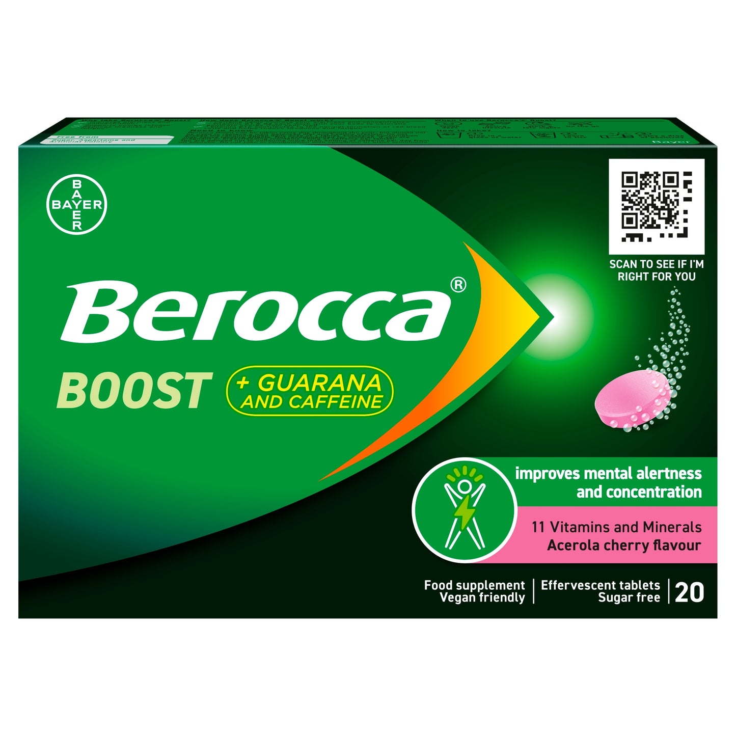 Berocca Boost Acerola Cherry Effervescent Tablets 20S — image 1