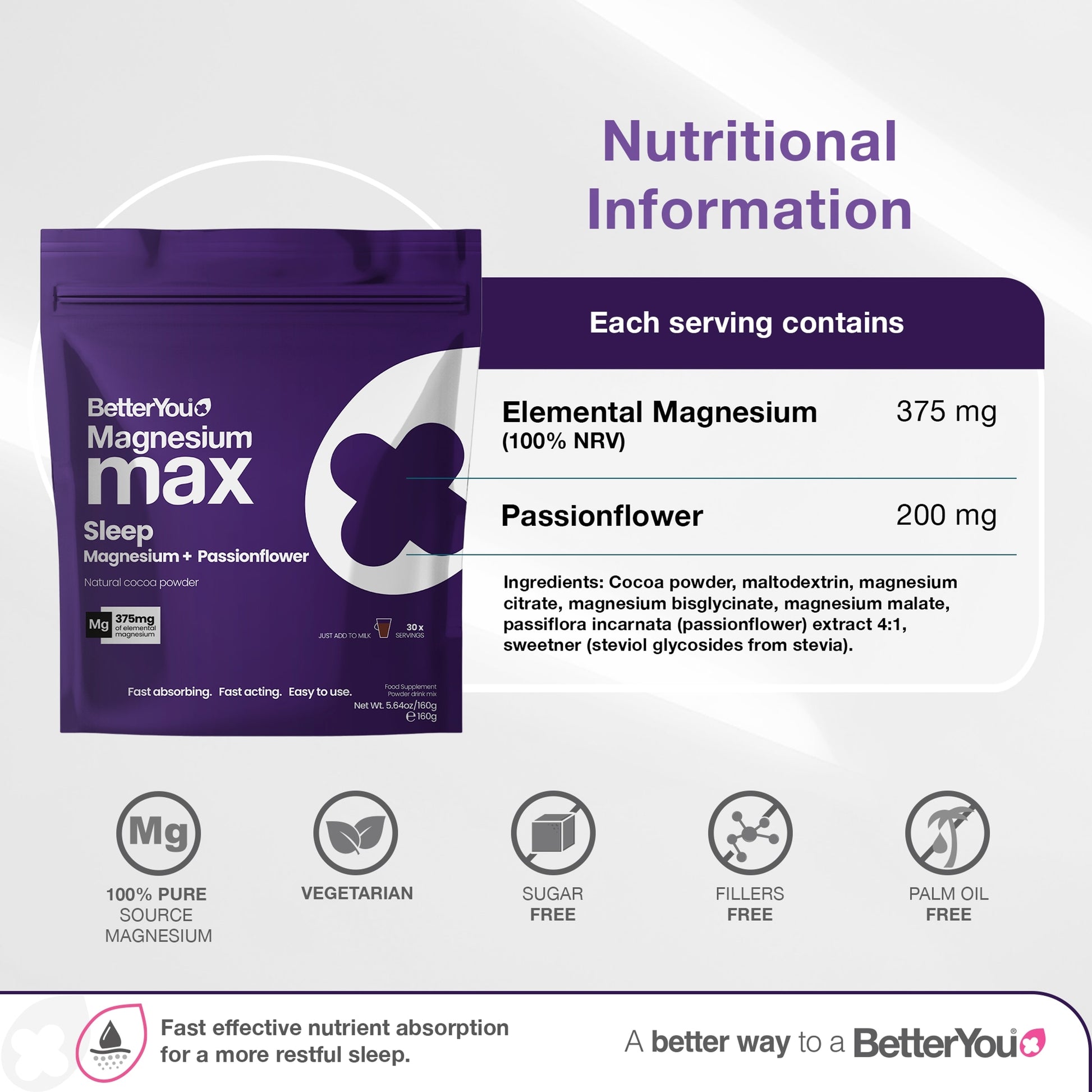 Better You Magnesium Max sleep Passionflower 160g — image 4