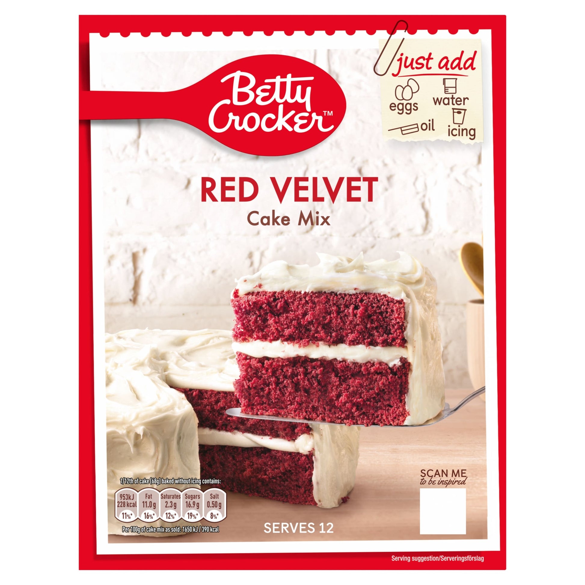 Betty Crocker Cake Mix - Red Velvet 425g — image 1