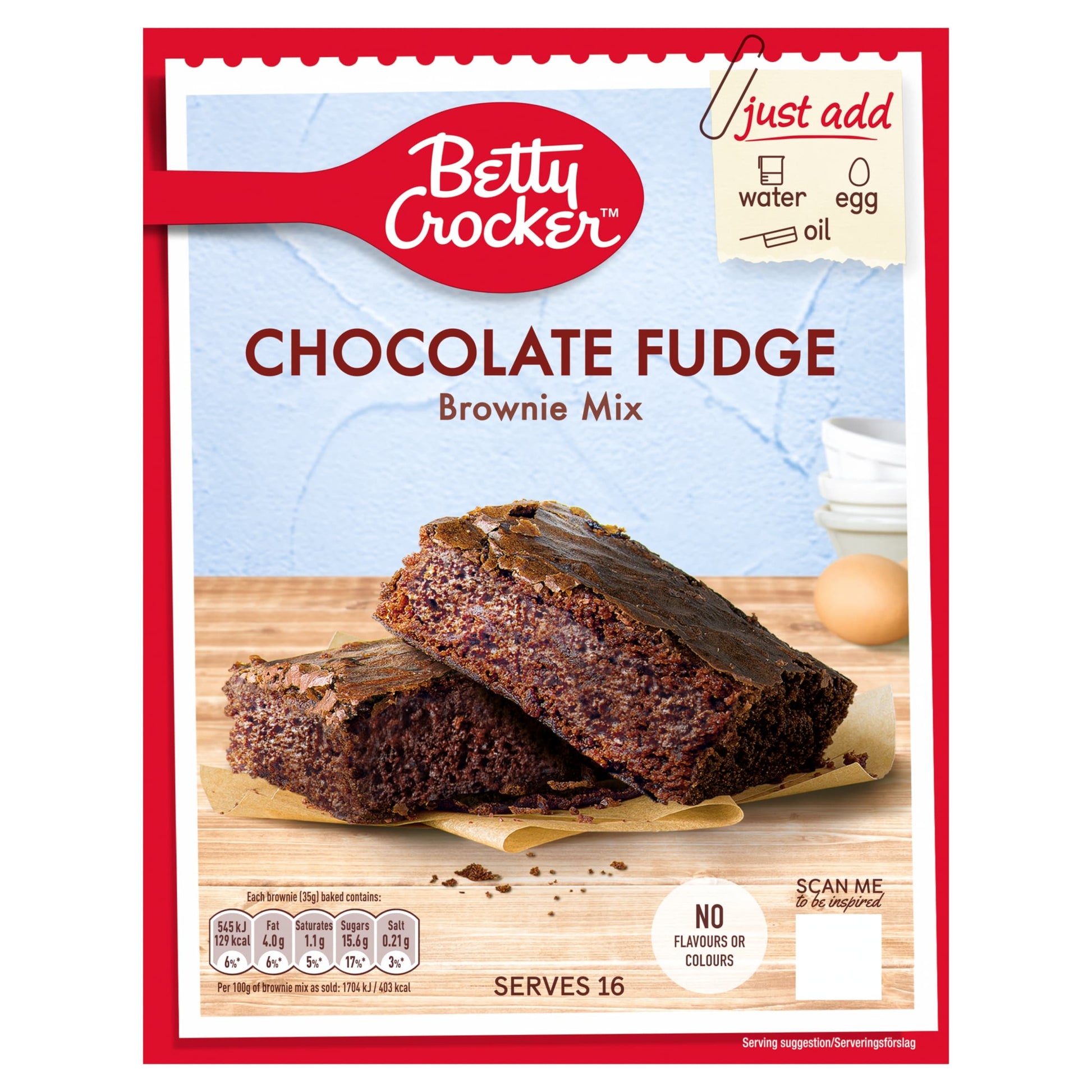 Betty Crocker Chocolate Fudge Brownie Mix 415G — image 1