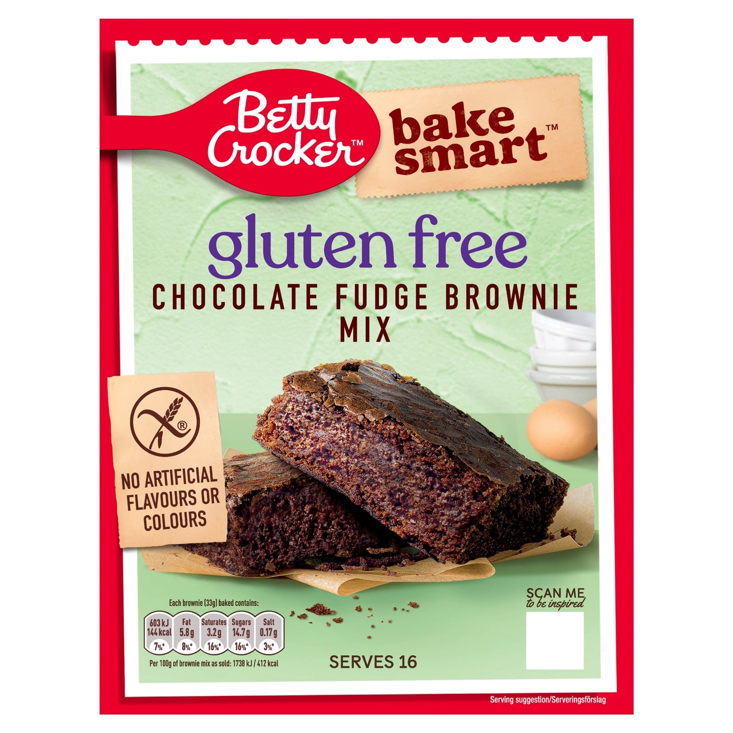 Betty Crocker Gluten Free Chocolate Fudge Brownie Mix415g — image 1