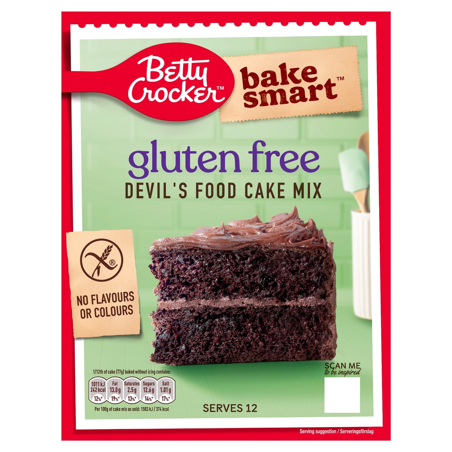 Betty Crocker Gluten Free Devils Food Cake Mix 425g — image 1