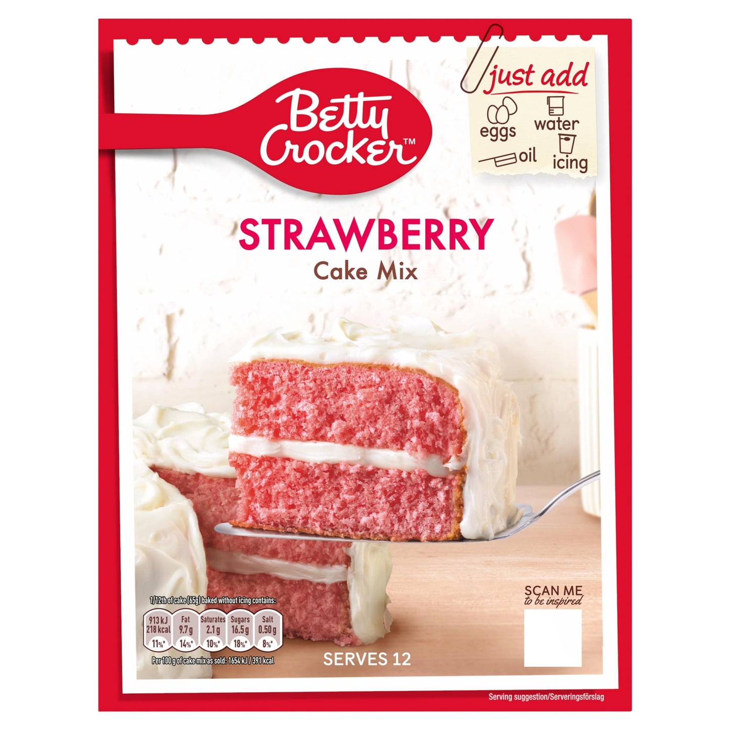 Betty Crocker Strawberry Cake Mix 425G — image 1