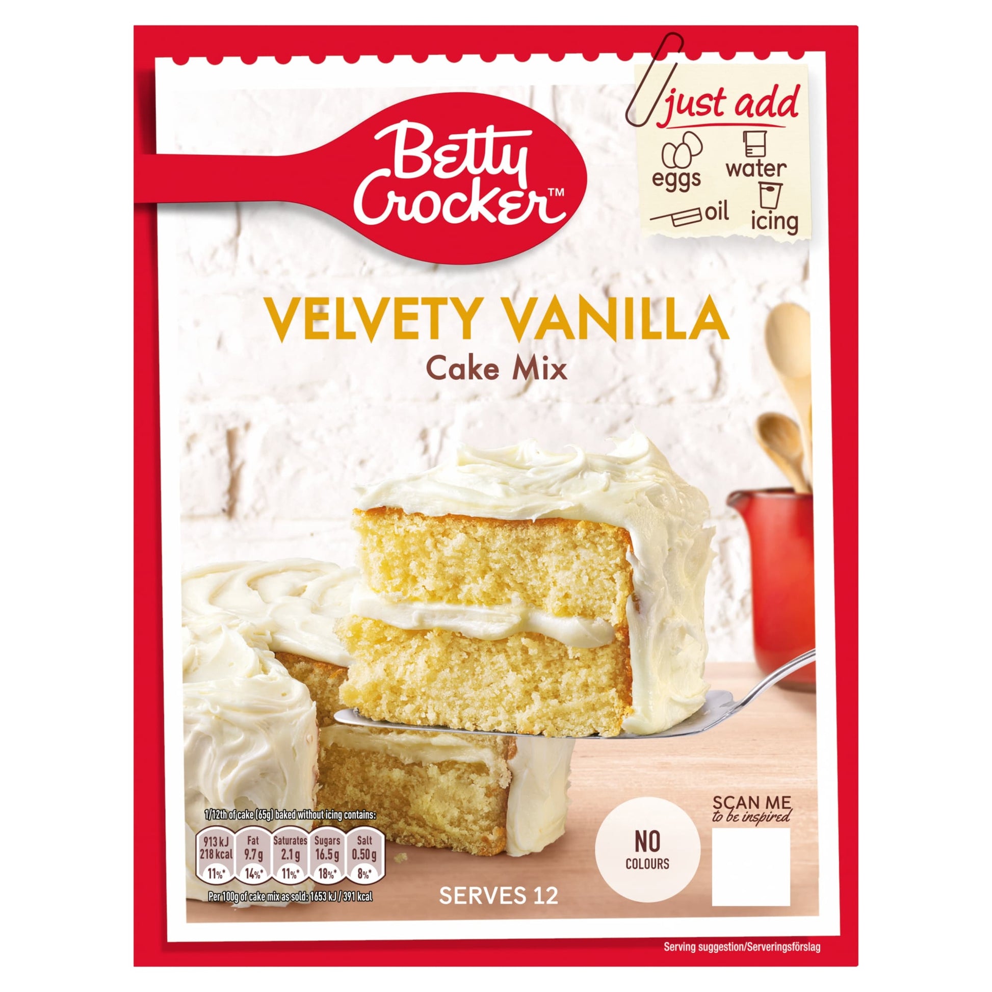 Betty Crocker Velvety Vanilla Cake Mix 425G — image 1