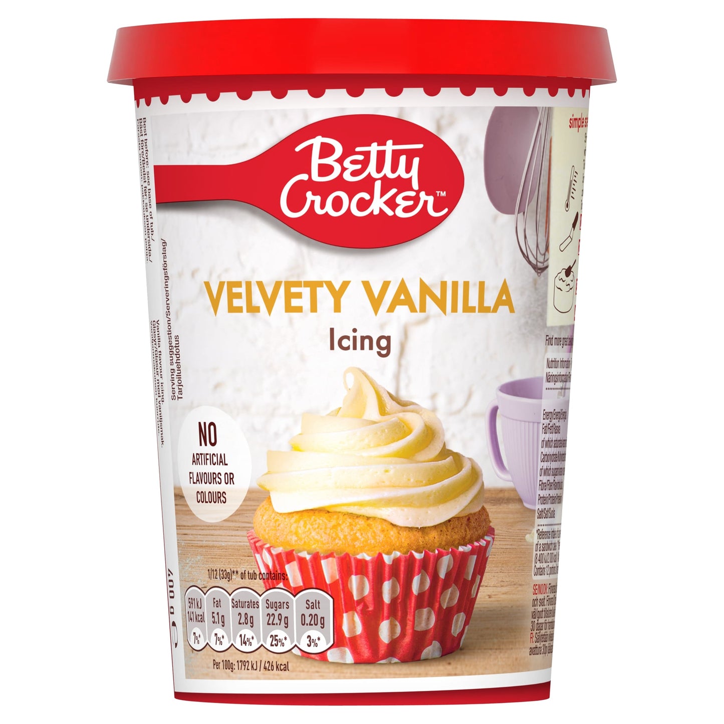 Betty Crocker Velvety Vanilla Icing 400G — image 1