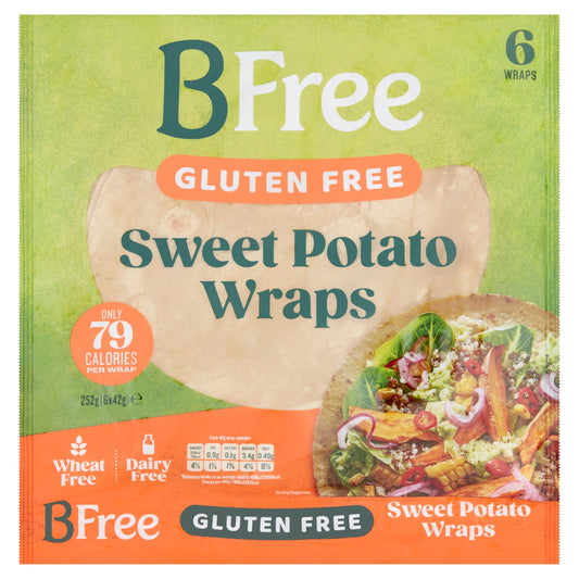 BFree Gluten Free Sweet Potato Wraps 6 Pack 42g — image 1
