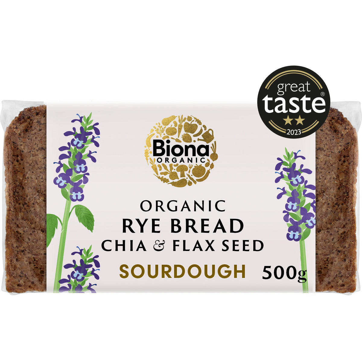 Biona Organic Rye Bread Chia & Flax 500g — image 1