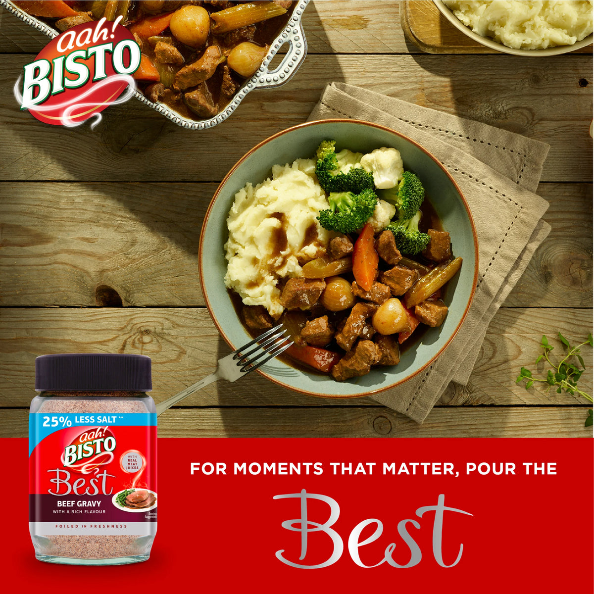 Bisto Best 25% Less Salt Beef Gravy 250g — image 4