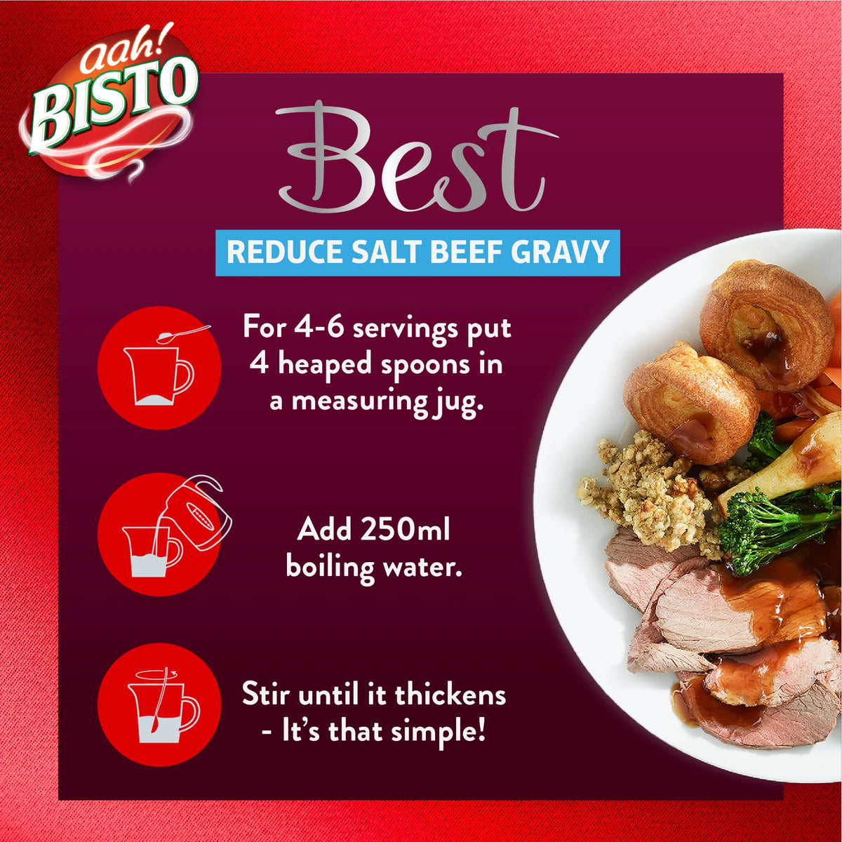 Bisto Best 25% Less Salt Beef Gravy 250g — image 5