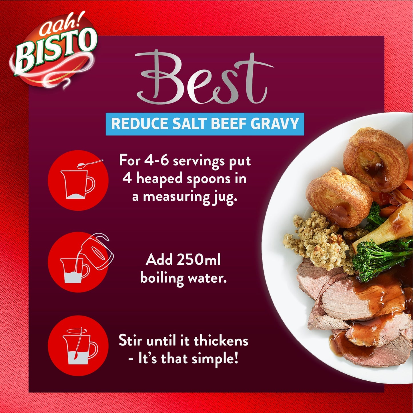 Bisto Best Beef Gravy Granules 25% Less Salt 230g — image 4