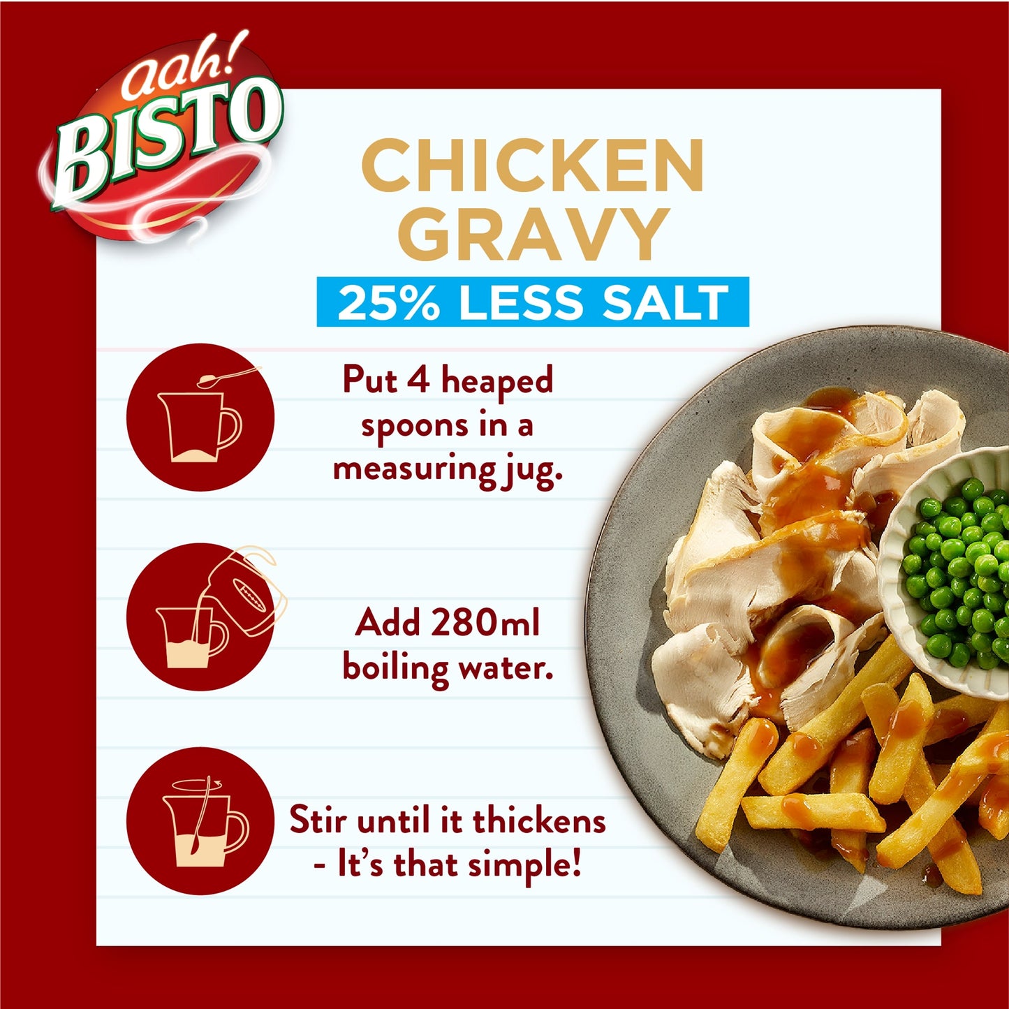 Bisto Reduced Salt Chicken Gravy Granules 190G — image 4