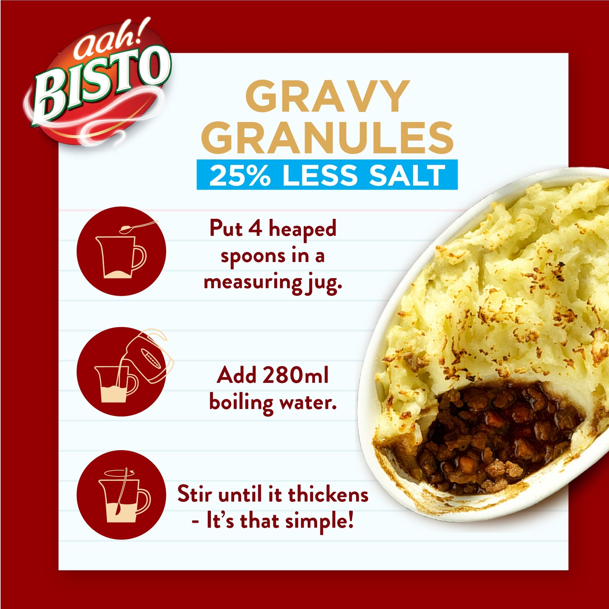 Bisto Reduced Salt Gravy Granules 190G — image 4