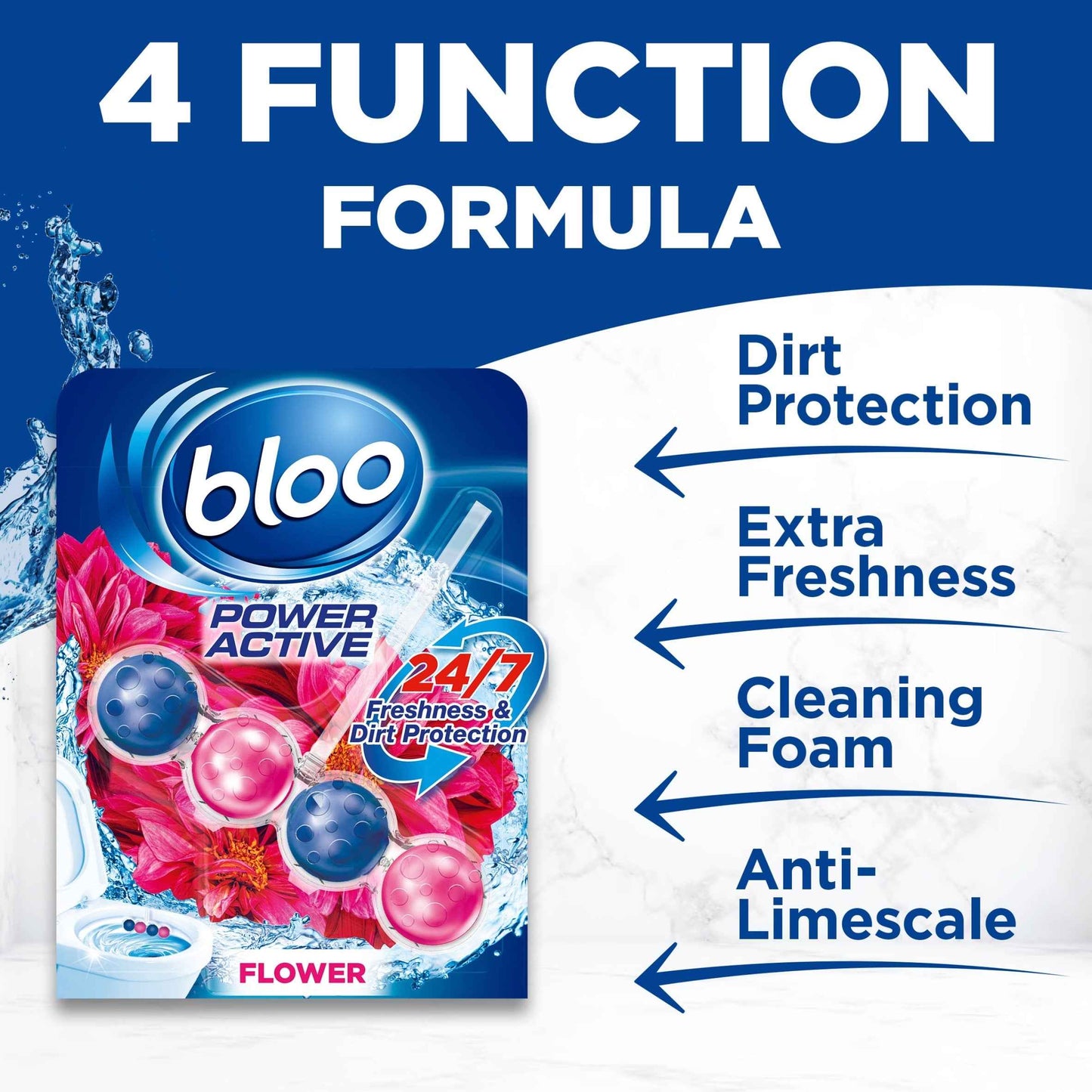 BLOO Power Active Flower Rim Blocks 3 X 50g