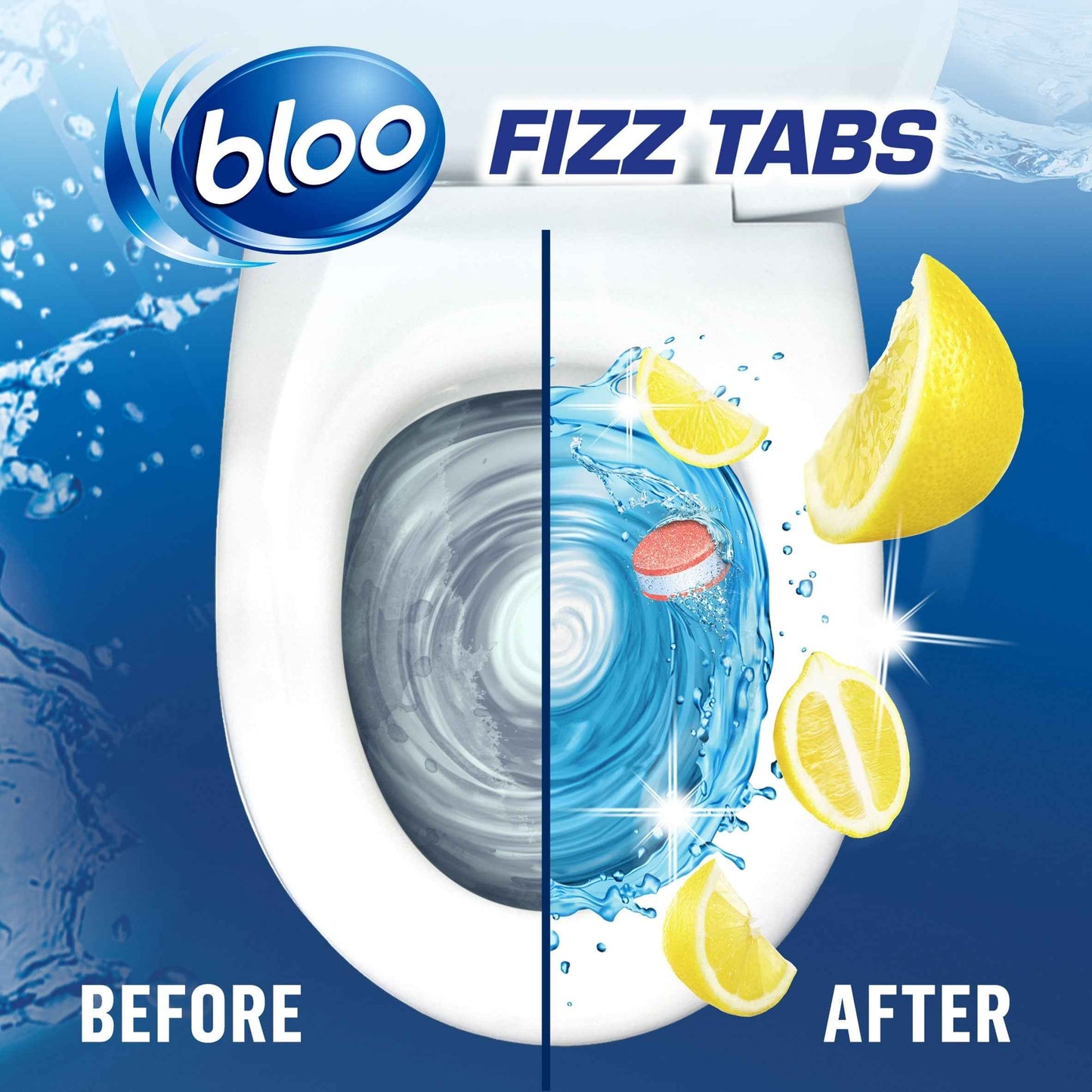 BLOO Power Fizz Tabs 3 In 1 Toilet System Clean Lemon 8 X 22.5g
