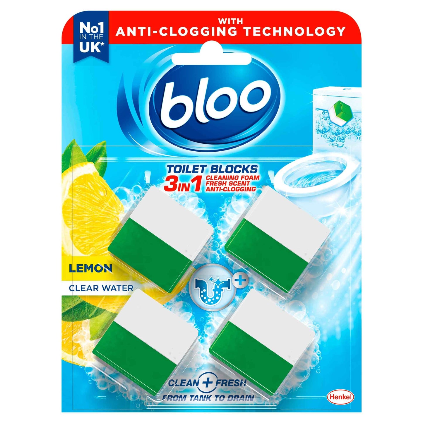 BLOO Toilet Blocks - Lemon 4 X 50g (200g)