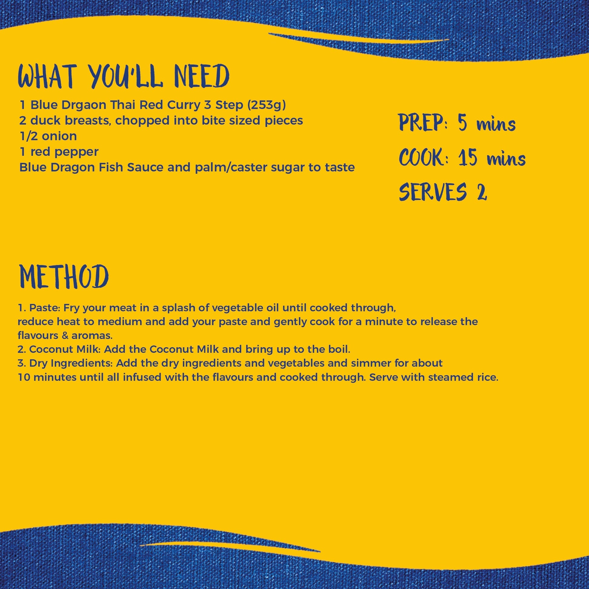 Blue Dragon 3 Step Thai Red Curry 253G — image 3